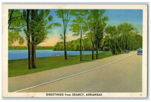 c1940's Greetings From Searcy Country Road Scene AR Unposted Vintage Postcard