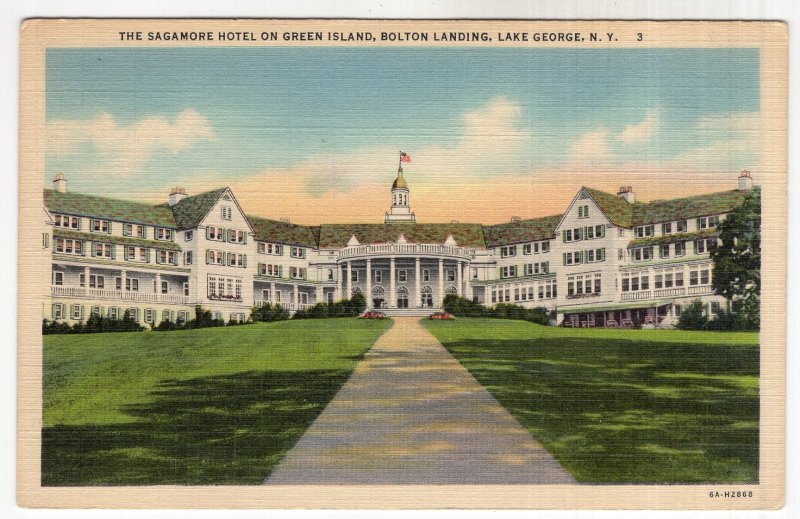 Lake George, N.Y., The Sagamore Hotel On Green Island, Bolton Landing