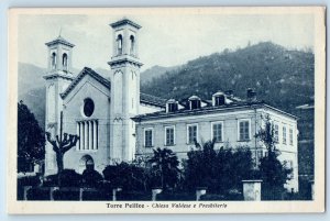 Torre Pellice Piedmont Italy Postcard Waldensian Church and Presbytery c1930's