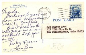 Postcard PIER SCENE Chautauqua New York NY AS3482