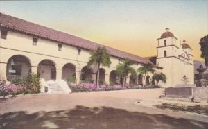 Santa Barbara Mission Built 1786 Santa Barbara California Handcolored Albertype