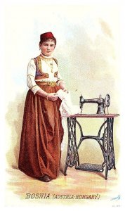1892 Singer Manufacturing Trade Card - Bosnia, also Austria-Hungary