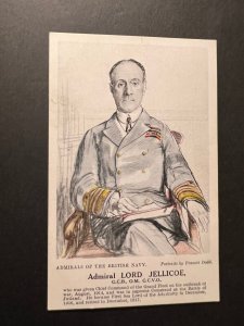 Mint British England Postcard Admiral Lord Jellicoe British Navy Portrait