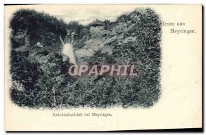 Old Postcard Gruss Aus Meyringen Reichenbachfall Bei Meyringen