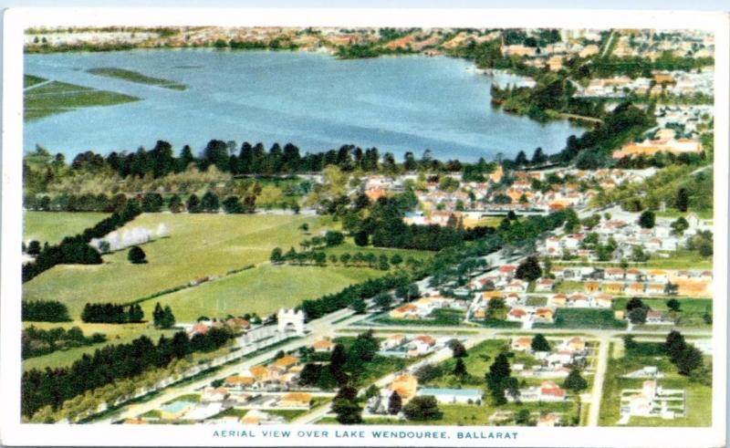 BALLARAT, Victoria  Australia   Aerial View LAKE WENDOUREE   Postcard