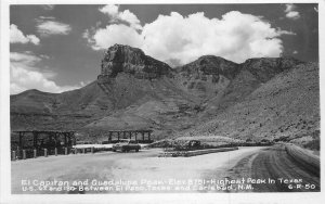 Postcard RPPC New Mexico Carlsbad El Capitan Peak US 62 23-4019