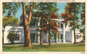 Vintage Postcard 1920's The Hermitage Pres. Andrew Jackson Home Nashville Tenn.