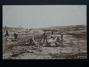 Scotland AYR Children Building Sand Castles on the Sands c1917 Postcard