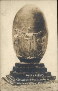 St Augustine Florida FL Silver Casque Ponce De Leon 1900s-20s Vintage Postcard