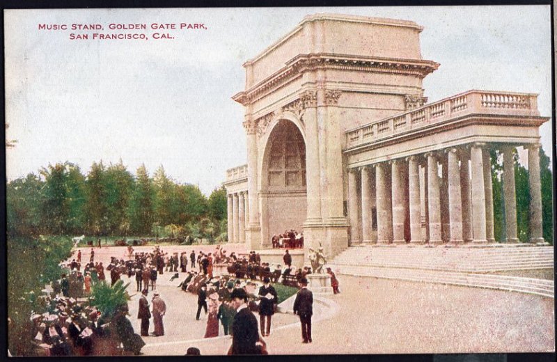 California ~ SAN FRANCISCO Music Stand Golden Gate Park - Divided Back