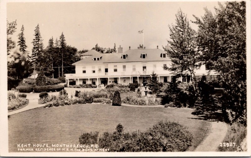 Real Photo Postcard Kent House HRH The Duke of Kent Montmorency Quebec Canada