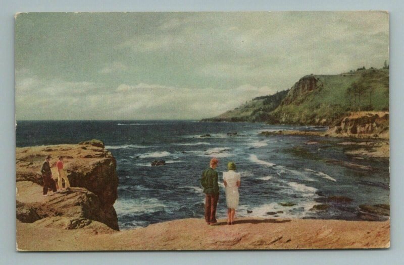 Cape Foulweather Oregon Union Oil Company 76 Gas Vintage Postcard