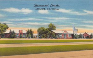 Ardmore Oklahoma Stonewood Courts Motel Vintage Postcard TT0032