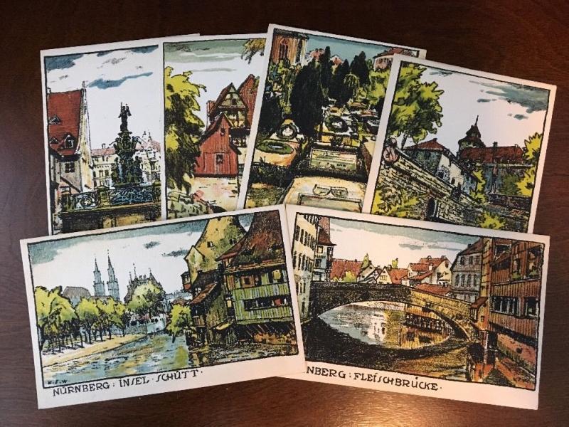 Colored original lithographs by Kara Schmidt-Wolfratshausen 1929 Nurnberg Lot