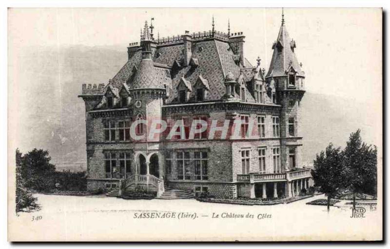 Old Postcard Sassenage Le Chateau des Cotes