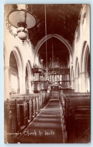 RPPC CROSSCOMBE, United Kingdom~ Crosscombe CHURCH near WELLS c1910s  Postcard