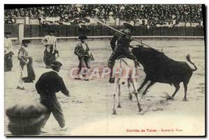 Old Postcard Sport Spain Bullfight Toro Taurus Suerte Vara