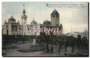 Old Postcard Belgium Brussels Exposition 1910 Pavilions Uruguay and factory H...