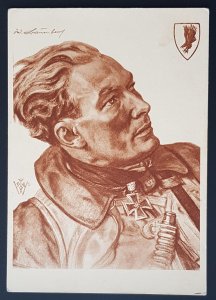 THIRD 3rd REICH ORIGINAL POSTCARD WILLRICH WWII LUFTWAFFE - MAJOR BAUMBACH