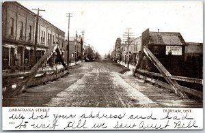 Postcard Durham Ontario c1910s Garafraxa Street H. Kelseys Studio Grey County