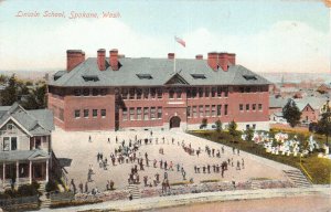 Postcard Lincoln School in Spokane, Washington~130652