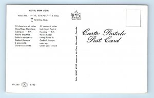 Motel Bon Soir multiview GRANBY Quebec Canada Chrome Postcard