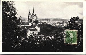 Czech Republic Brno Celkovy Pohled s Petrovem Brünn Vintage Postcard 03.19