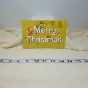 Merry Christmas Elves Vintage Postcard