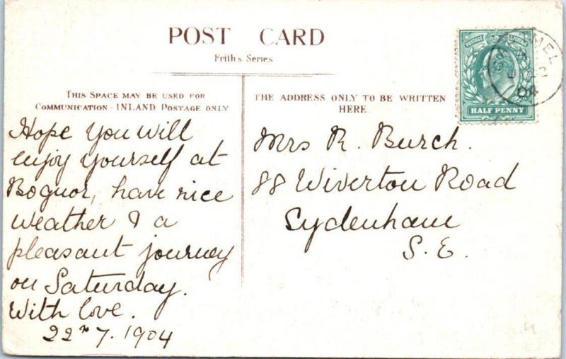 BOWNESS, Cumbria  England    Handcolored   FERRY NAB  1904   Postcard