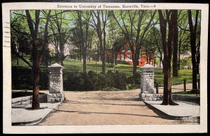 Vintage Postcard 1927 University of Tennessee Entrance, Knoxville, Tennesee (TN)