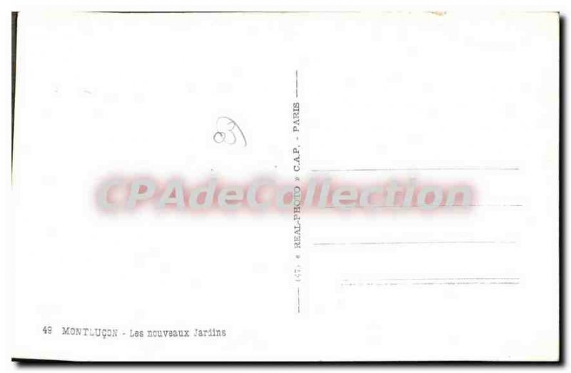 Old Postcard Montlucon new Gardens