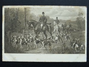 Hunting Fox & Hounds GOING TO COVERT c1905 Postcard by C.W. Faulkner & Co.