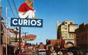 Mexico Nogales Sonora's Main Shopping Street Cars Avenida Vintage Postcard C274