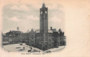 Union Station, Indianapolis, Indiana, Very Early Postcard, Unused