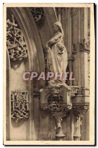 Old Postcard Bourg Ain Statue Tomb of Margaret of Austria Madeline before his...