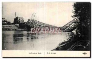 Old Postcard The Bridge of Creil Army