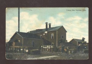 LAWTON OKLAHOMA COTTON GIN VINTAGE POSTCARD 1909