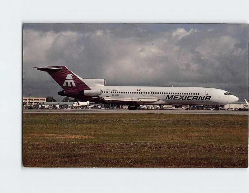 Postcard Boeing 727-264 Xa-Hoh of Mexicana Miami Florida USA