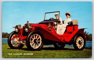 Transportation~Auto~South Dakota~Red 1908 Packard Roadster~Vintage Postcard