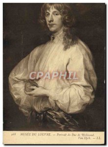 Old Postcard Musee Du Louvre Portrait of the Duke Of Richmond van Dyck