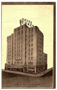 Hotel De Anza San Jose California in the Valley of Heart's Delight Postcard 1933