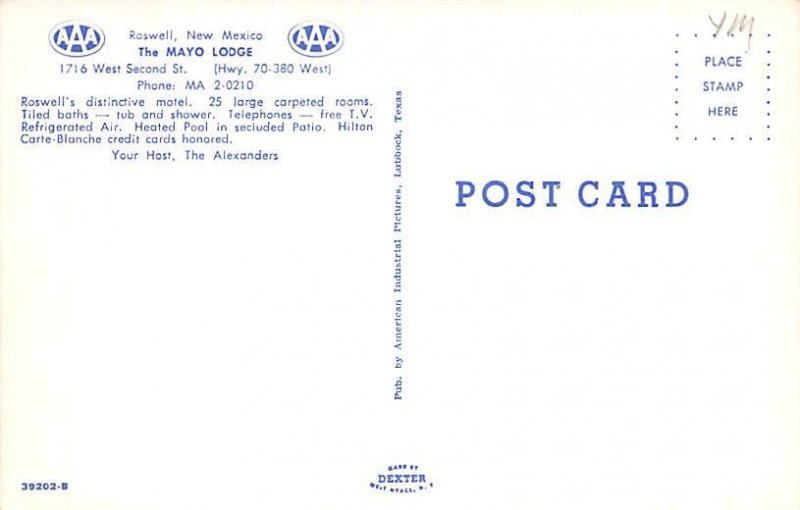 Mayo Lodge Roswell, New Mexico NM