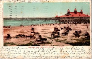 Vintage Postcard Pavilion Pier Long Beach California JM10