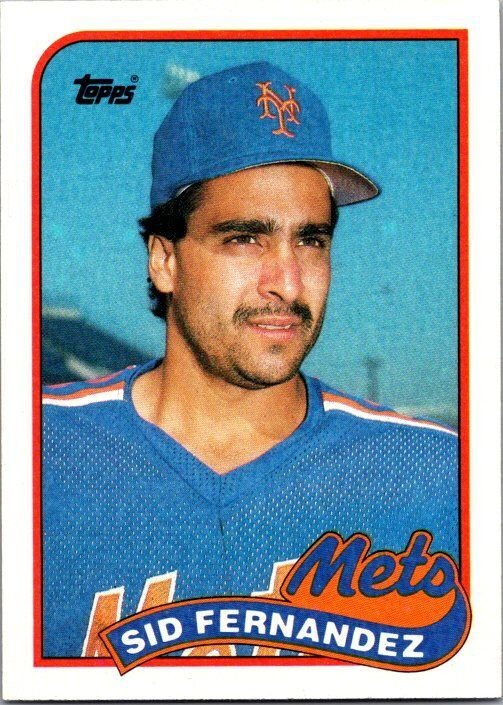 1989 Topps Baseball Card Sid Fernandez New York Mets sk3126