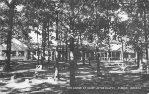 Albion Indiana Camp Lutherhaven Lodge Exterior Antique Postcard K20498