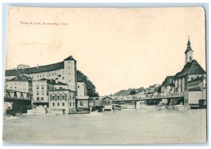 c1905 View of Steyr Austria Bridge Over River Antique Unposted Postcard