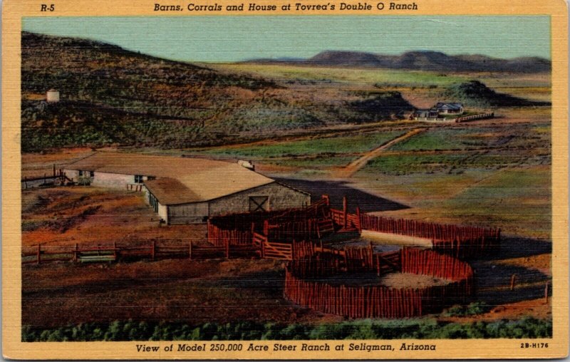 Linen PC Barns, Corrals and House of Tovrea's Double O Ranch Seligman Arizona