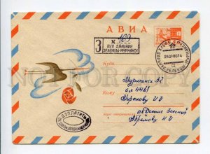 409088 1969 Stork carries child NORTH Arctic Dalniye Zelentsy Murmansk 