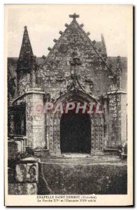 Postcard Old Chapel St. Herbot The Porch XV and I & # 39Ossuaire XVI Siecle