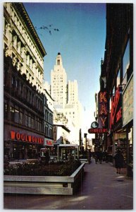 Vintage Westminster Mall Providence RI Street Scene Postcard by Colourchrome